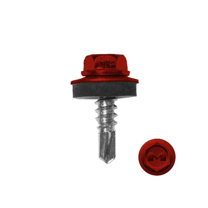 Саморез по металлу Daxmer 5,5х19 (250шт) сверло №3 RAL 3020